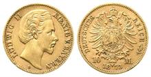 Bayern, Ludwig II. 1864-1886, 10 Mark 1873