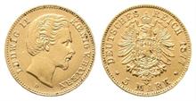 Bayern, Ludwig II. 1864-1886, 5 Mark 1877