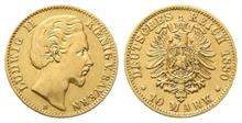 Bayern, Ludwig II. 1864-1886, 10 Mark 1880