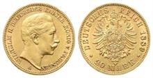 Preussen, Wilhelm II. 1888-1918, 20 Mark 1889 A