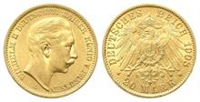 Preussen, Wilhelm II. 1888-1918, 20 Mark 1908 A