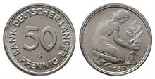 Bundesrepublik Deutschland, J. 379. 50 Pfennig 1950 G