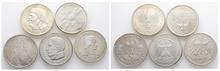 Bundesrepublik Deutschland, Serie der "ersten fünf" 5 DM-Gedenkmünzen