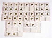 Großbritannien, vollständige Sammlung aller Six Pence Stücke von 1911-1946 mit vielen Dubletten