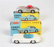 Corgi Toys, Mercedes Benz 300 in 304 Box + Mercedes Benz 300 SL # 3