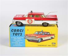 Corgi Toys, Chevrolet Imp. Fire Chief, rot + rundes Logo (sehr selten)