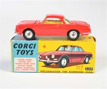 Corgi Toys, VW Karmann Ghia Coupe, orange + innen gelb