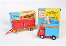 Corgi Toys, Eisbären + Löwen in Box + Bedford Giraffen Transporter