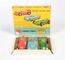 Corgi Toys, British Racing Cars (glatte Felgen + in Blister)