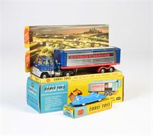 Corgi Toys, Ford Tilt mit Trailer + Proteus Campell Bluebird Record Car