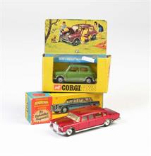 Corgi Toys, Mercedes 600 Pullmann + Mini Cooper Manifique, grün