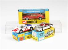 Corgi Toys, Oldsmobile Toronado, Porsche Carrera 6 + Simca 1000