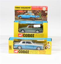 Corgi Toys, Rover 2000 TC + Rolls Royce Silver Shadow Coupe