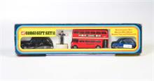 Corgi Toys, GS 11 London Set: Bus, 2 Autos + Polizist