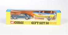 Corgi Toys, Oldsmobile Toronado Set  (Auto mit Boot)