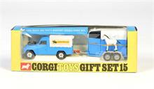 Corgi Toys, GS 15 Landrover + Pferdeanhänger