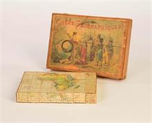 Cubes, Würfel Puzzle "Mappemonde en deux Hemispheres" ca 1880