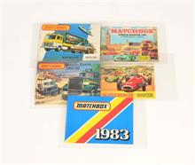 Matchbox, Kataloge 1965, 1966, 1979, 1982 + 1983