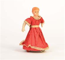 Lehmann, Tanzende Puppe in seltenem roten Kleid