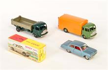 Dinky Toys, 2 LKWs + Opel Rekord