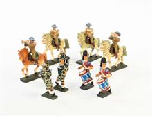 Lineol NK, Sonderserie 4 Reiter der kaiserlichen Schutztruppe + 4 Schottische Musiker
