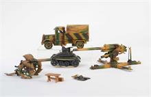 Hausser/Lineol/Gama, Konvolut Militärspielzeug,