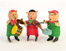 Schuco Kopie, 3 Musik Schweinchen
