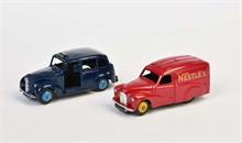 Dinky Toys, Austin Taxi + Nestle Van