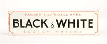 Emaille Schild "Black&White Scotch Whisky"