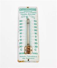 Emailleschild  mit Thermometer