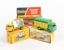 Dinky Toys, 2x LKW + Princess Saloon