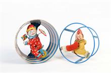 Modern Toys u.a, 2 Clowns im Rhönrad