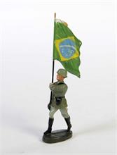 Elastolin, Heer Soldat mit Fahne (Brasilien)