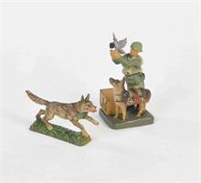 Elastolin, Soldat mit Taube + Hund