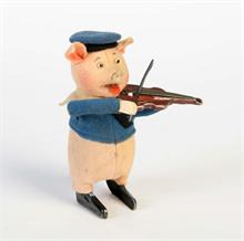 Schuco, Tanzfigur Schwein mit Geige