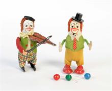 Schuco, Clown Jongleur + Geigenspieler