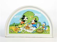 Walt Disney, Tablett Mickey, Minnie, Pluto + Donald