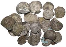 Frankreich, Sammlung französischer Silbermünzen des 14.-15. Jahrhunderts. 25 Stück.