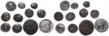 Kl. Sammlung von Münzen verschiedener Nominale und Regenten. 11 Stück.