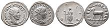 Römische Kaiserzeit, Philippus I. 244-249 n. Chr., Antoniniane. 2 Stück