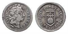 Jülich Kleve Berg, Johann Wilhelm II. 1679-1716, Silberabschlag von den Stempeln des 1/4 Dukaten 1710