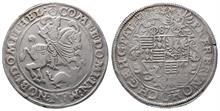 Mansfeld Friedeburg, Peter Ernst I., Bruno II., Gebhard VIII. und Johann Georg IV. 1587-1601, Reichstaler 1587