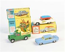 Corgi Toys, Lautsprecherwagen, Chevrolet + Bermuda Taxi