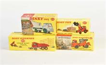 Dinky Toys, 4 Leerkartons 434, 437, 959 + 960