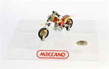 Meccano, Motorrad Standmodell auf Plexiglas