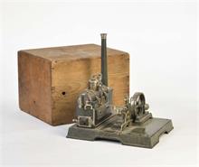 Märklin, Liegende Dampfmaschine in Original Holzkiste
