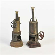 Bing u.a., 2 kleine stehende Dampfmaschinen