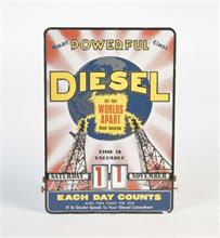 Drehschild "Powerful Diesel" mit Kalenderfunktion