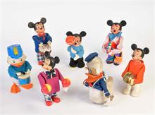 Carl u.a., 6 Disney Musiker + Donald auf Rollen