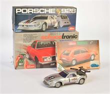 Schuco, Mercedes 35 SL,  Porsche 920 + Montage Modell Golf